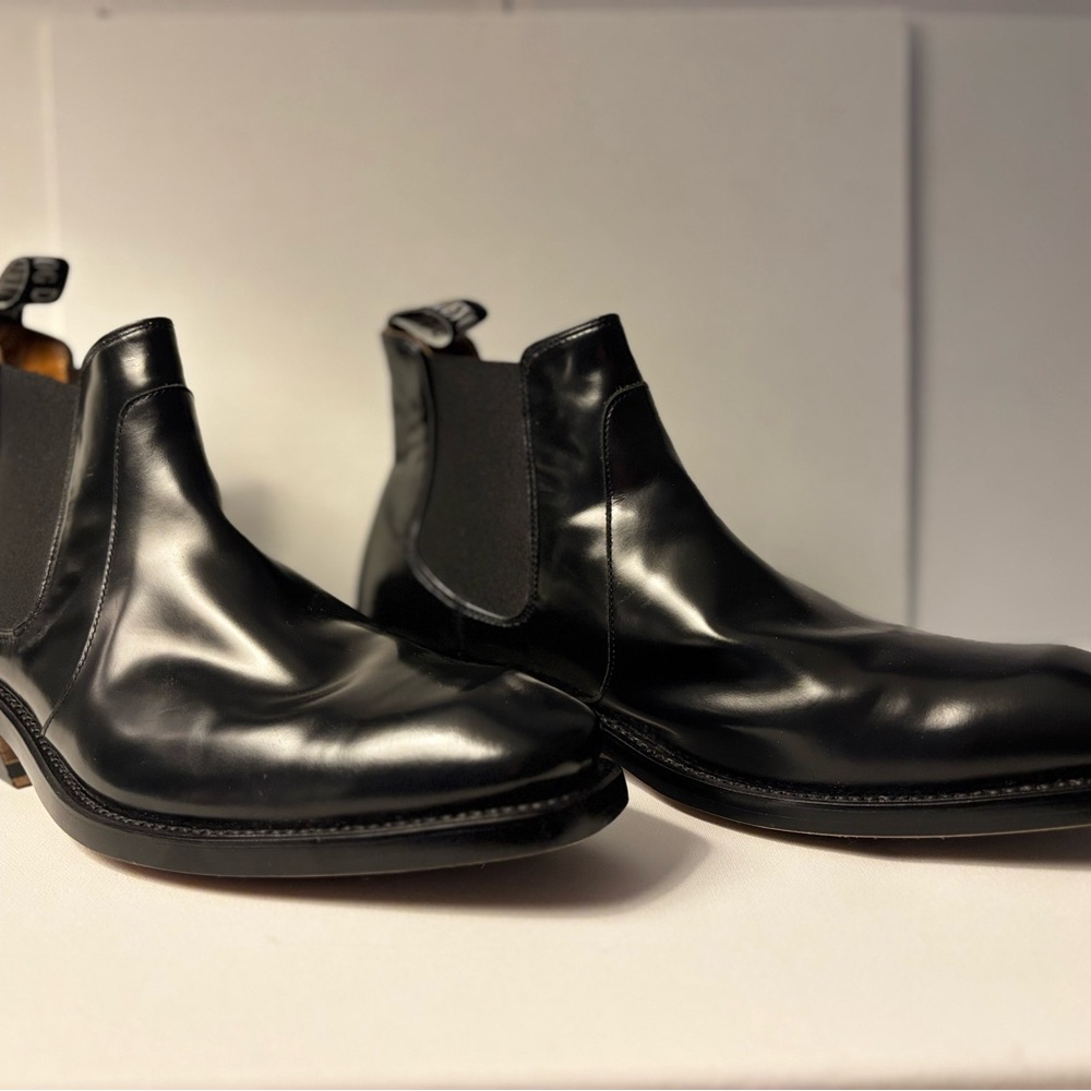 John Fluevog Black Chelsea Boots